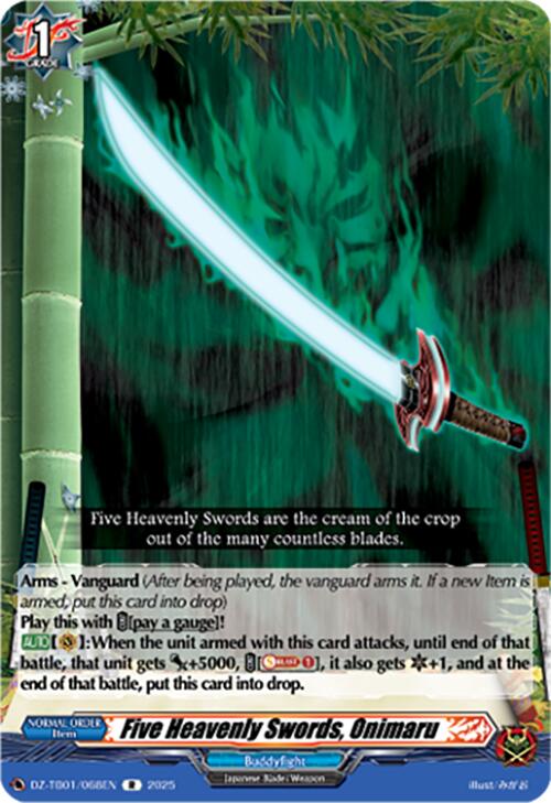 Five Heavenly Swords, Onimaru (DZ-TB01/068EN) (DZ-TB01/068EN) [Future Card Buddyfight] | Pegasus Games WI