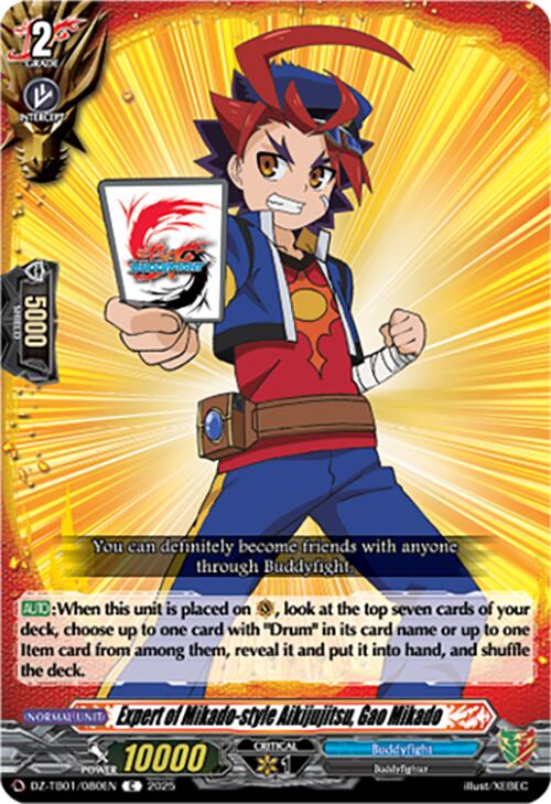 Expert of Mikado-style Aikijujitsu, Gao Mikado (DZ-TB01/080EN) (DZ-TB01/080EN) [Future Card Buddyfight] | Pegasus Games WI
