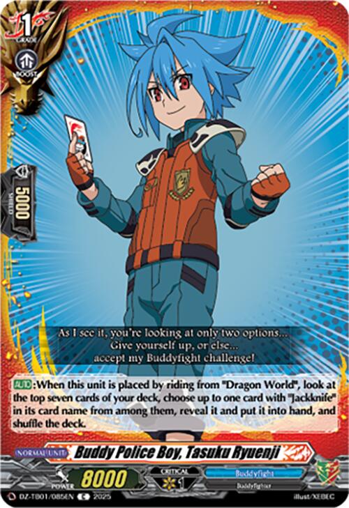 Buddy Police Boy, Tasuku Ryuenji (DZ-TB01/085EN) (DZ-TB01/085EN) [Future Card Buddyfight] | Pegasus Games WI