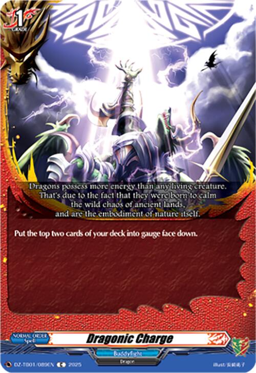 Dragonic Charge (DZ-TB01/089EN) (DZ-TB01/089EN) [Future Card Buddyfight] | Pegasus Games WI