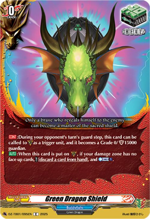 Green Dragon Shield (DZ-TB01/095EN) (DZ-TB01/095EN) [Future Card Buddyfight] | Pegasus Games WI