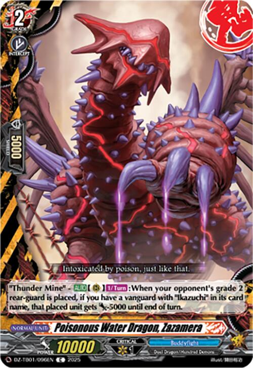 Poisonous Water Dragon, Zazamera (DZ-TB01/096EN) (DZ-TB01/096EN) [Future Card Buddyfight] | Pegasus Games WI