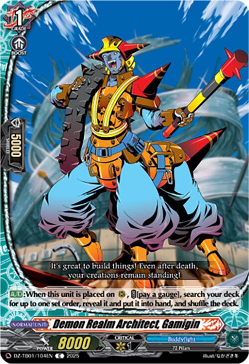 Demon Realm Architect, Gamigin (DZ-TB01/104EN) (DZ-TB01/104EN) [Future Card Buddyfight] | Pegasus Games WI