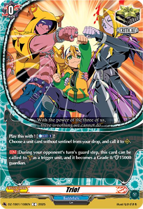 Trio! (DZ-TB01/108EN) (DZ-TB01/108EN) [Future Card Buddyfight] | Pegasus Games WI
