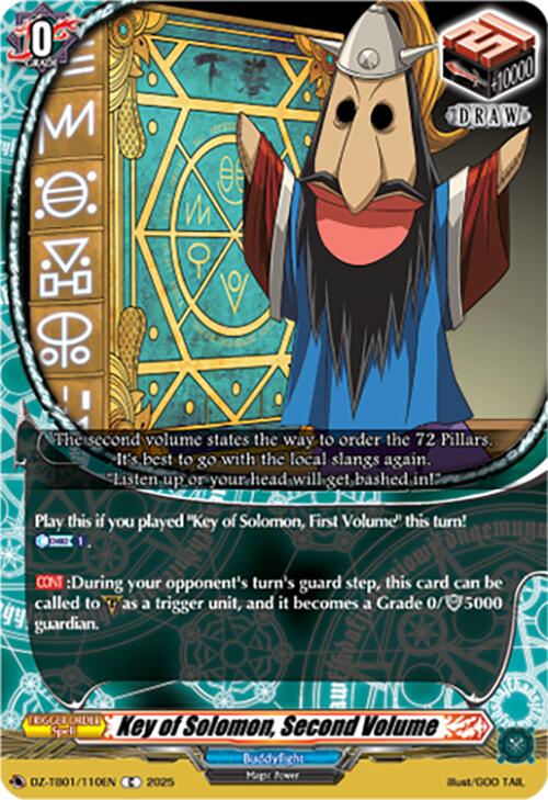 Key of Solomon, Second Volume (DZ-TB01/110EN) (DZ-TB01/110EN) [Future Card Buddyfight] | Pegasus Games WI
