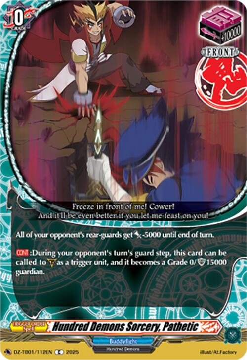 Hundred Demons Sorcery, Pathetic (DZ-TB01/112EN) (DZ-TB01/112EN) [Future Card Buddyfight] | Pegasus Games WI