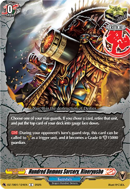 Hundred Demons Sorcery, Rineryusho (DZ-TB01/124EN) (DZ-TB01/124EN) [Future Card Buddyfight] | Pegasus Games WI