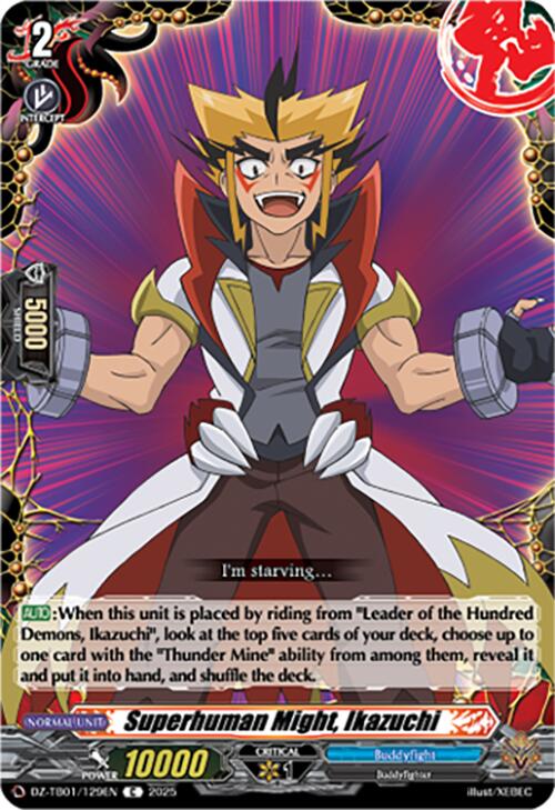 Superhuman Might, Ikazuchi (DZ-TB01/129EN) (DZ-TB01/129EN) [Future Card Buddyfight] | Pegasus Games WI