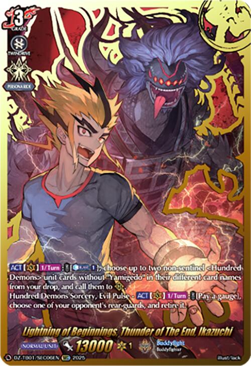Lightning of Beginnings, Thunder of The End, Ikazuchi (DZ-TB01/SEC06EN) (DZ-TB01/SEC06EN) [Future Card Buddyfight] | Pegasus Games WI