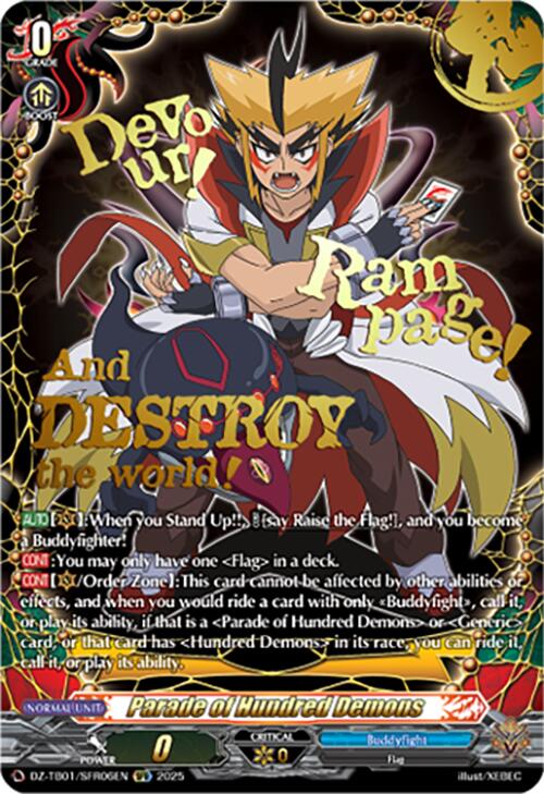 Parade of Hundred Demons (DZ-TB01/SFR06EN) (DZ-TB01/SFR06EN) [Future Card Buddyfight] | Pegasus Games WI
