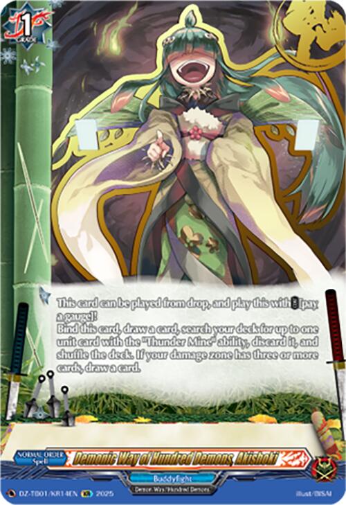 Demonic Way of Hundred Demons, Akishoki (DZ-TB01/KR14EN) (DZ-TB01/KR14EN) [Future Card Buddyfight] | Pegasus Games WI