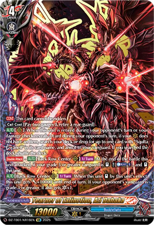 Yearner of Extinction, Azi Dahaka (DZ-TB01/KR16EN) (DZ-TB01/KR16EN) [Future Card Buddyfight] | Pegasus Games WI