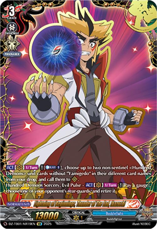 Lightning of Beginnings, Thunder of The End, Ikazuchi (DZ-TB01/KR19EN) (DZ-TB01/KR19EN) [Future Card Buddyfight] | Pegasus Games WI