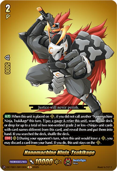 Nanomachine Ninja, Tsukikage (DZ-TB01/BR10EN) (DZ-TB01/BR10EN) [Future Card Buddyfight] | Pegasus Games WI