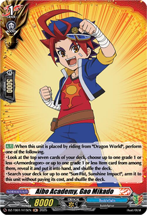 Aibo Academy, Gao Mikado (DZ-TB01/H15EN) (DZ-TB01/H15EN) [Future Card Buddyfight] | Pegasus Games WI