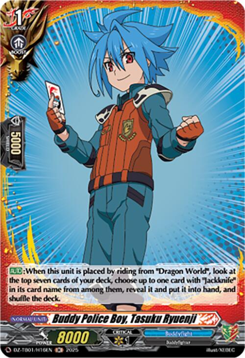 Buddy Police Boy, Tasuku Ryuenji (DZ-TB01/H16EN) (DZ-TB01/H16EN) [Future Card Buddyfight] | Pegasus Games WI