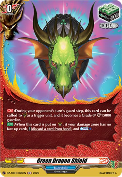 Green Dragon Shield (DZ-TB01/H26EN) (DZ-TB01/H26EN) [Future Card Buddyfight] | Pegasus Games WI