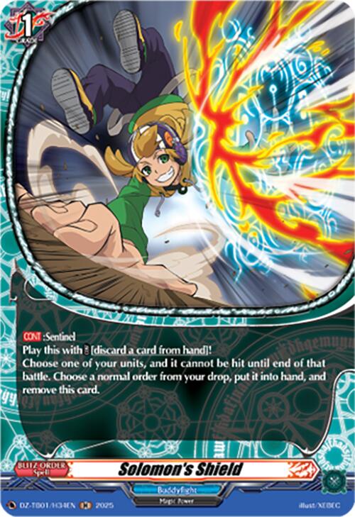 Solomon's Shield (DZ-TB01/H34EN) (DZ-TB01/H34EN) [Future Card Buddyfight] | Pegasus Games WI