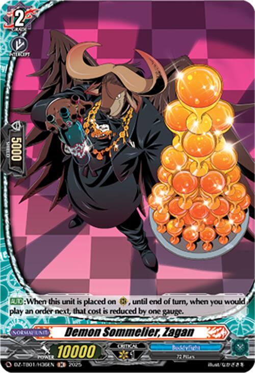 Demon Sommelier, Zagan (DZ-TB01/H36EN) (DZ-TB01/H36EN) [Future Card Buddyfight] | Pegasus Games WI