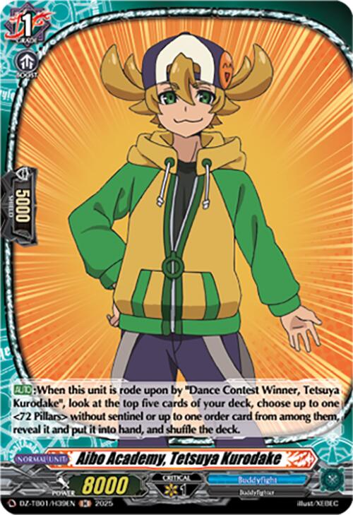 Aibo Academy, Tetsuya Kurodake (DZ-TB01/H39EN) (DZ-TB01/H39EN) [Future Card Buddyfight] | Pegasus Games WI
