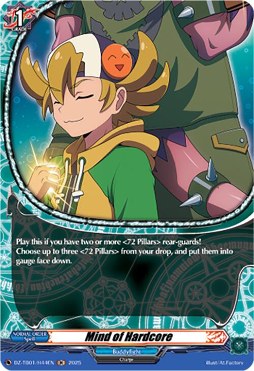 Mind of Hardcore (DZ-TB01/H44EN) (DZ-TB01/H44EN) [Future Card Buddyfight] | Pegasus Games WI