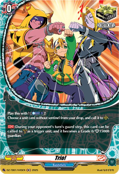 Trio! (DZ-TB01/H45EN) (DZ-TB01/H45EN) [Future Card Buddyfight] | Pegasus Games WI