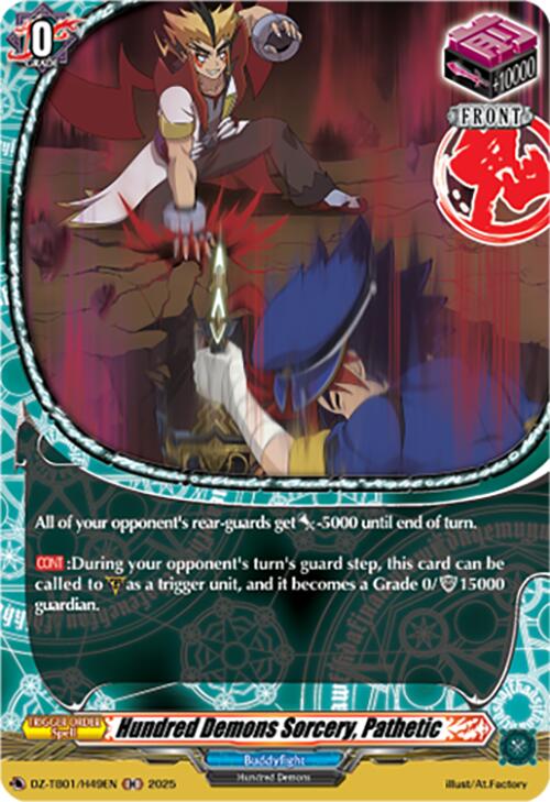 Hundred Demons Sorcery, Pathetic (DZ-TB01/H49EN) (DZ-TB01/H49EN) [Future Card Buddyfight] | Pegasus Games WI