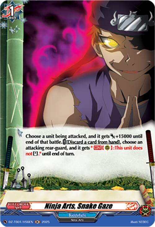 Ninja Arts, Snake Gaze (DZ-TB01/H56EN) (DZ-TB01/H56EN) [Future Card Buddyfight] | Pegasus Games WI