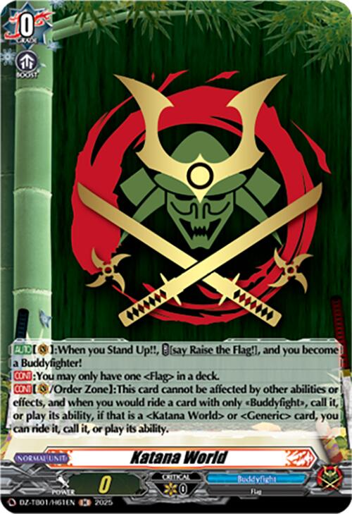 Katana World (DZ-TB01/H61EN) (DZ-TB01/H61EN) [Future Card Buddyfight] | Pegasus Games WI