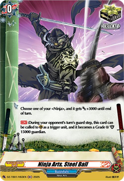 Ninja Arts, Steel Ball (DZ-TB01/H63EN) (DZ-TB01/H63EN) [Future Card Buddyfight] | Pegasus Games WI