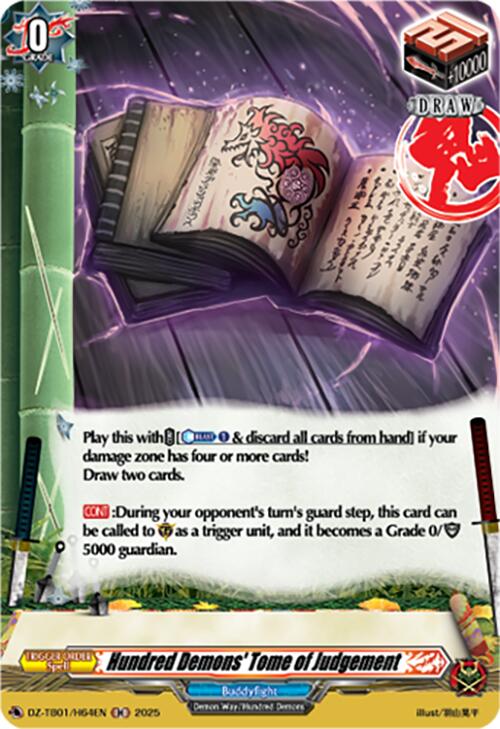 Hundred Demons' Tome of Judgement (DZ-TB01/H64EN) (DZ-TB01/H64EN) [Future Card Buddyfight] | Pegasus Games WI