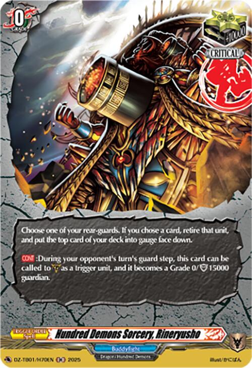 Hundred Demons Sorcery, Rineryusho (DZ-TB01/H70EN) (DZ-TB01/H70EN) [Future Card Buddyfight] | Pegasus Games WI