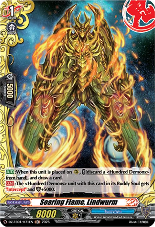 Soaring Flame, Lindwurm (DZ-TB01/H71EN) (DZ-TB01/H71EN) [Future Card Buddyfight] | Pegasus Games WI