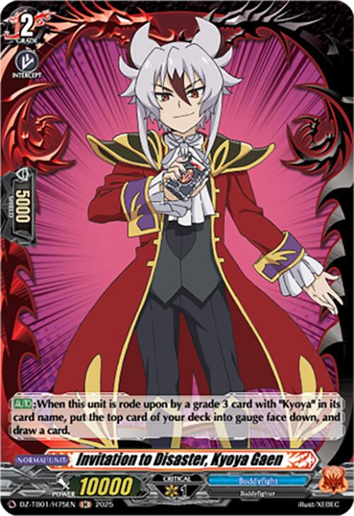 Invitation to Disaster, Kyoya Gaen (DZ-TB01/H75EN) (DZ-TB01/H75EN) [Future Card Buddyfight] | Pegasus Games WI