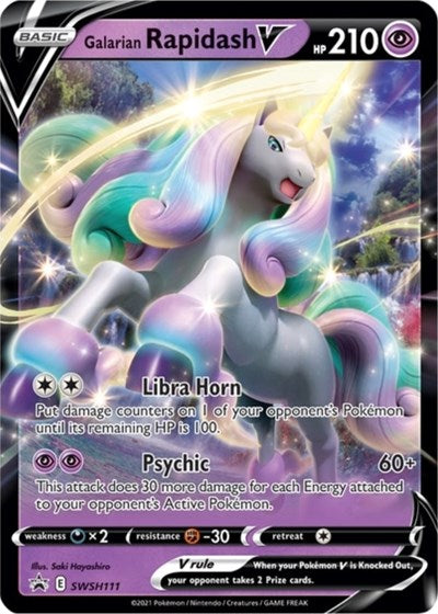 Galarian Rapidash V (SWSH111) (Jumbo Card) [Sword & Shield: Black Star Promos] | Pegasus Games WI