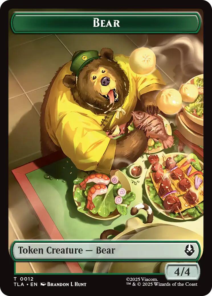 Bear // Food (0020) Double-Sided Token [Avatar: The Last Airbender Tokens] | Pegasus Games WI