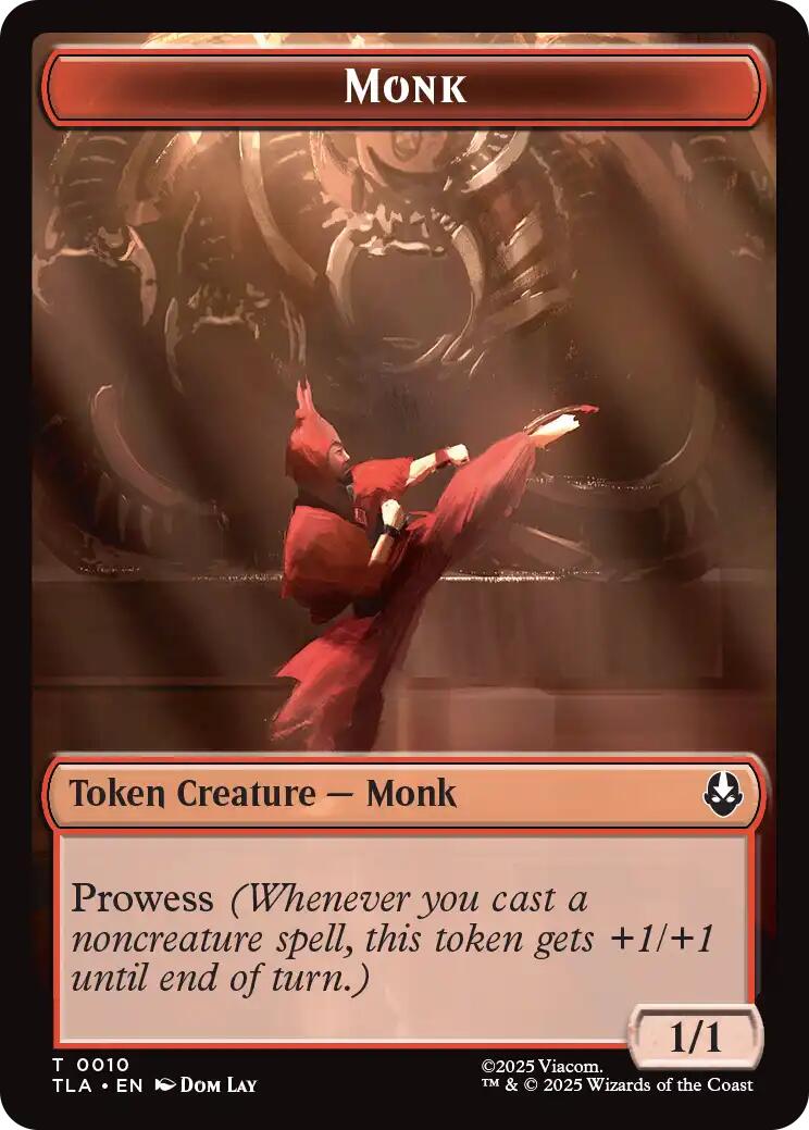 Monk // Food (0021) Double-Sided Token [Avatar: The Last Airbender Tokens] | Pegasus Games WI