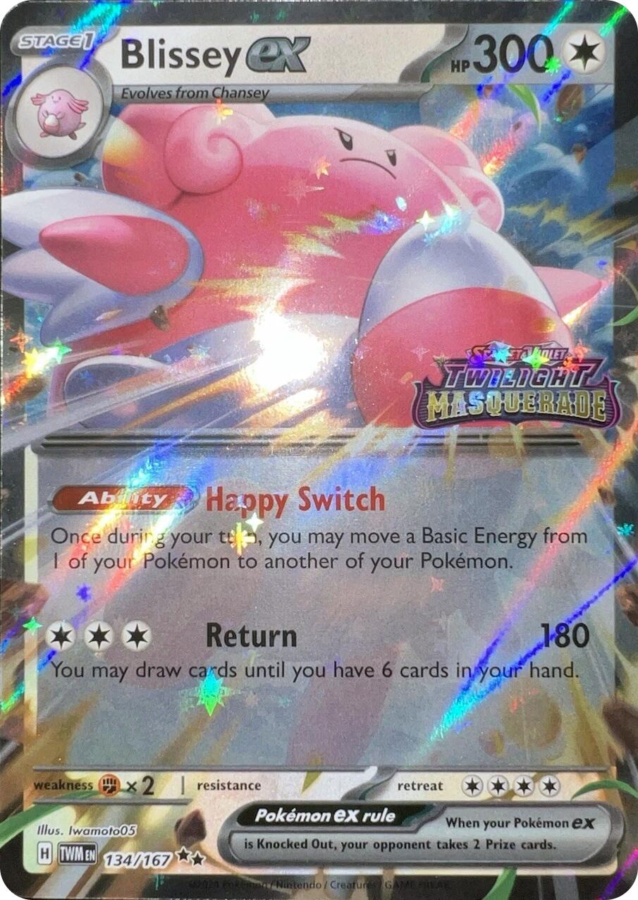 Blissey ex (134/167) (Cosmos Holo) [Scarlet & Violet: Twilight Masquerade] | Pegasus Games WI
