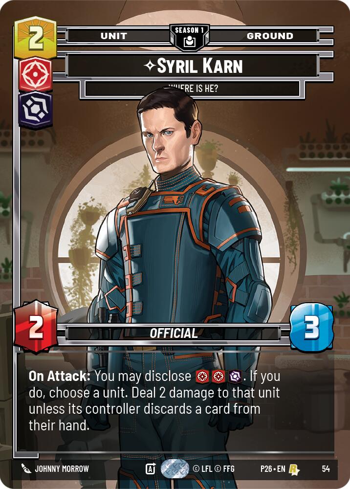 Syril Karn - Where Is He? (54) (54) [Sector and Regional Promos: Season 1] | Pegasus Games WI