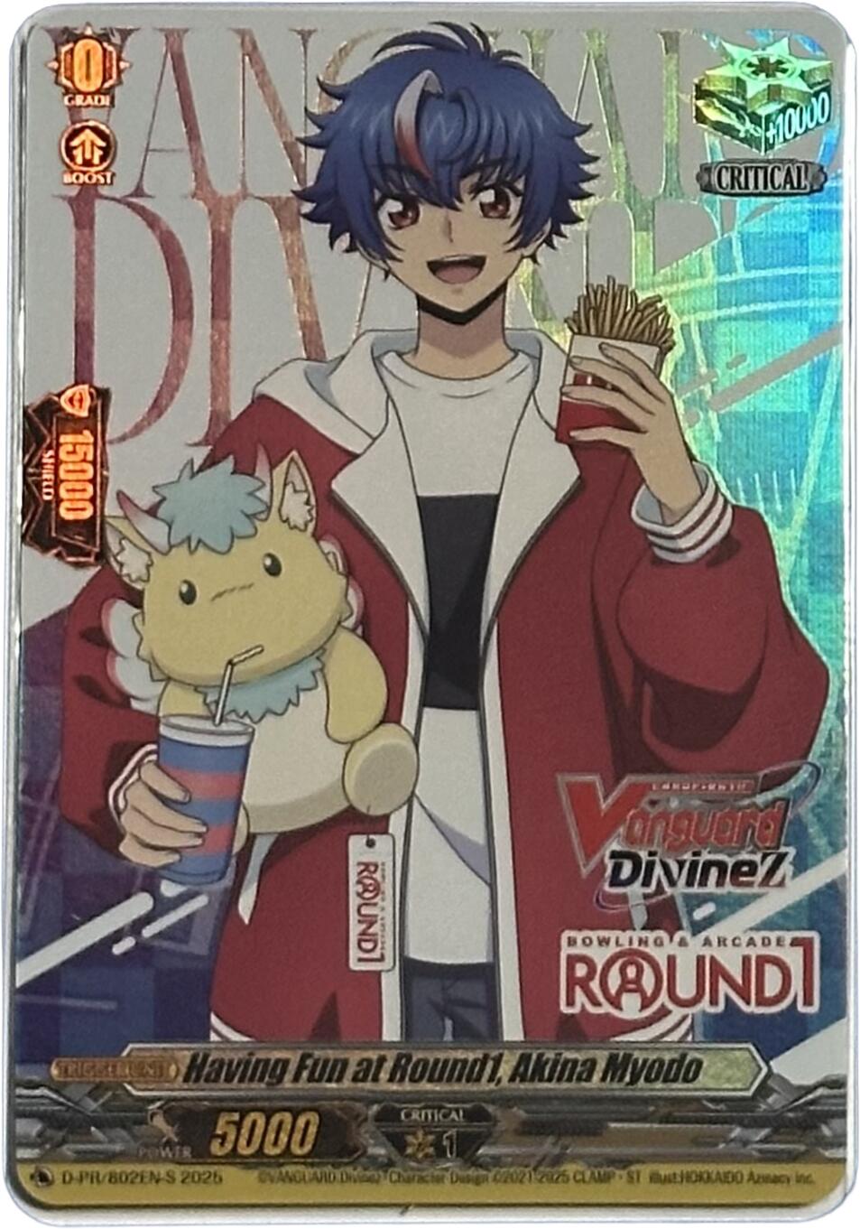 Having Fun at Round1, Akina Myodo (Foil) (D-PR/802EN-S) [D Promo Cards] | Pegasus Games WI