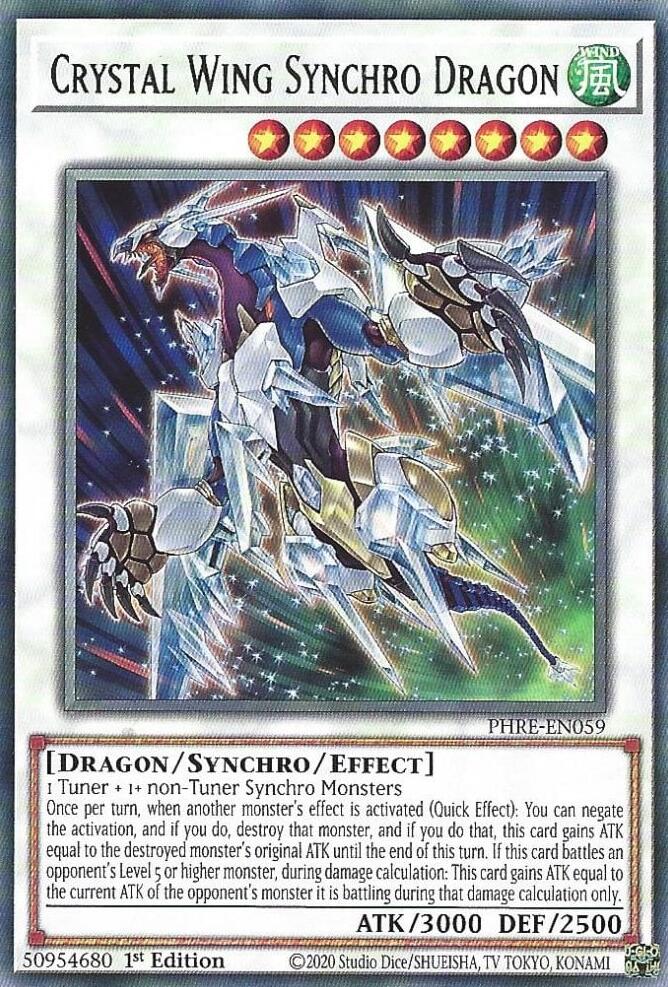 Crystal Wing Synchro Dragon [PHRE-EN059] Rare | Pegasus Games WI