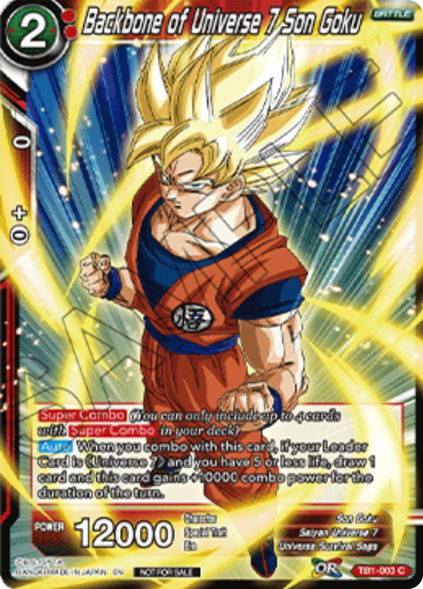 Backbone of Universe 7 Son Goku (Championship 2025 Finals Pack) (TB1-003) [Tournament Promotion Cards] | Pegasus Games WI