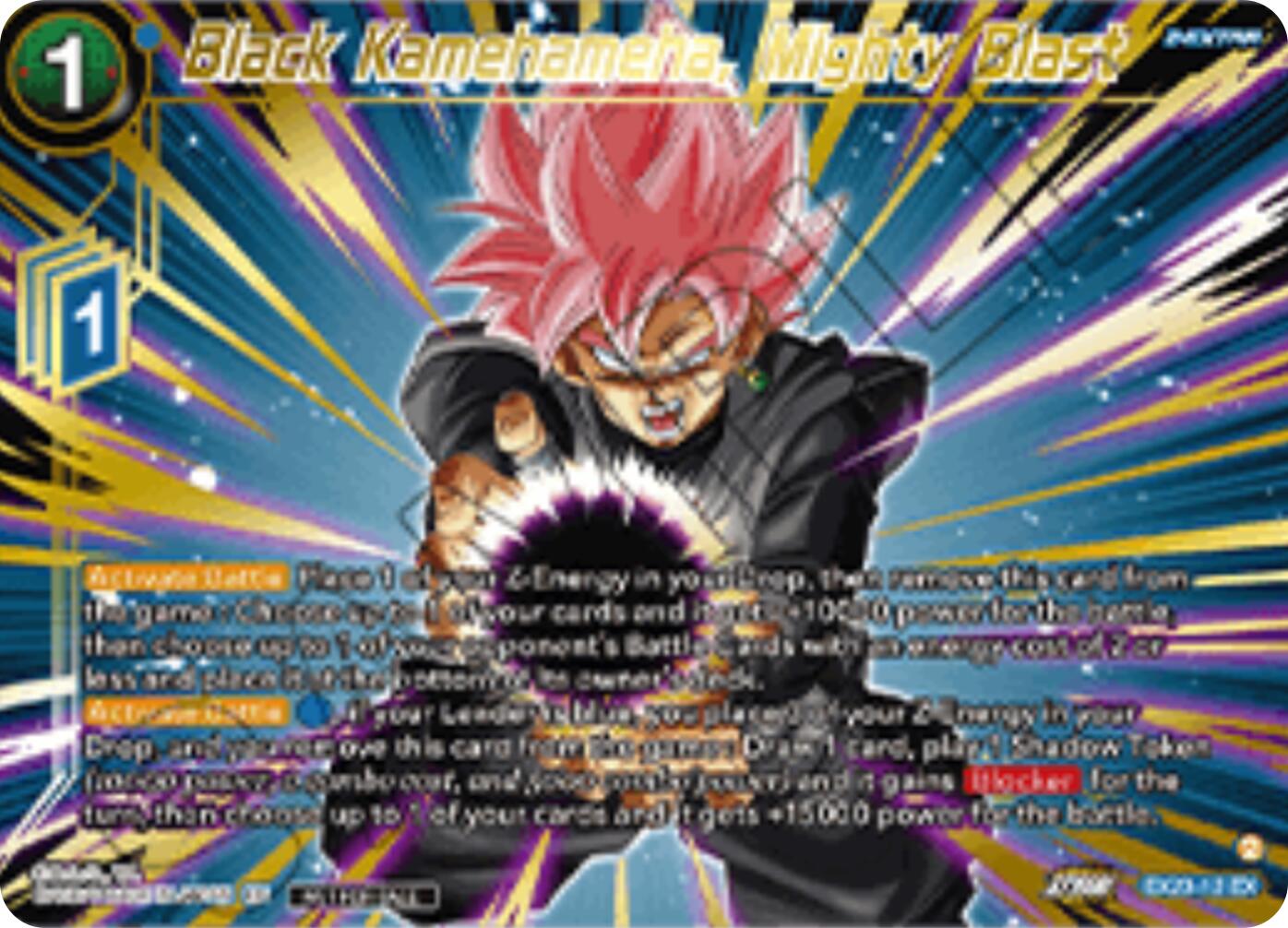 Black Kamehameha, Mighty Blast (Championship 2025 Finals Premium Pack) (EX23-12) [Tournament Promotion Cards] | Pegasus Games WI