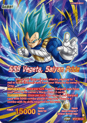 Vegeta // SSB Vegeta, Saiyan Pride (Championship 2025 Finals Alternate Art Leader Card) (BT27-001) [Tournament Promotion Cards] | Pegasus Games WI