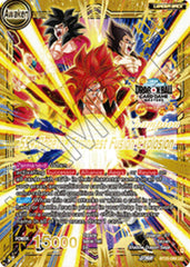 SS4 Son Goku & SS4 Vegeta // SS4 Gogeta, Strongest Fusion Explosion (Champion) (BT25-098) [Tournament Promotion Cards] | Pegasus Games WI