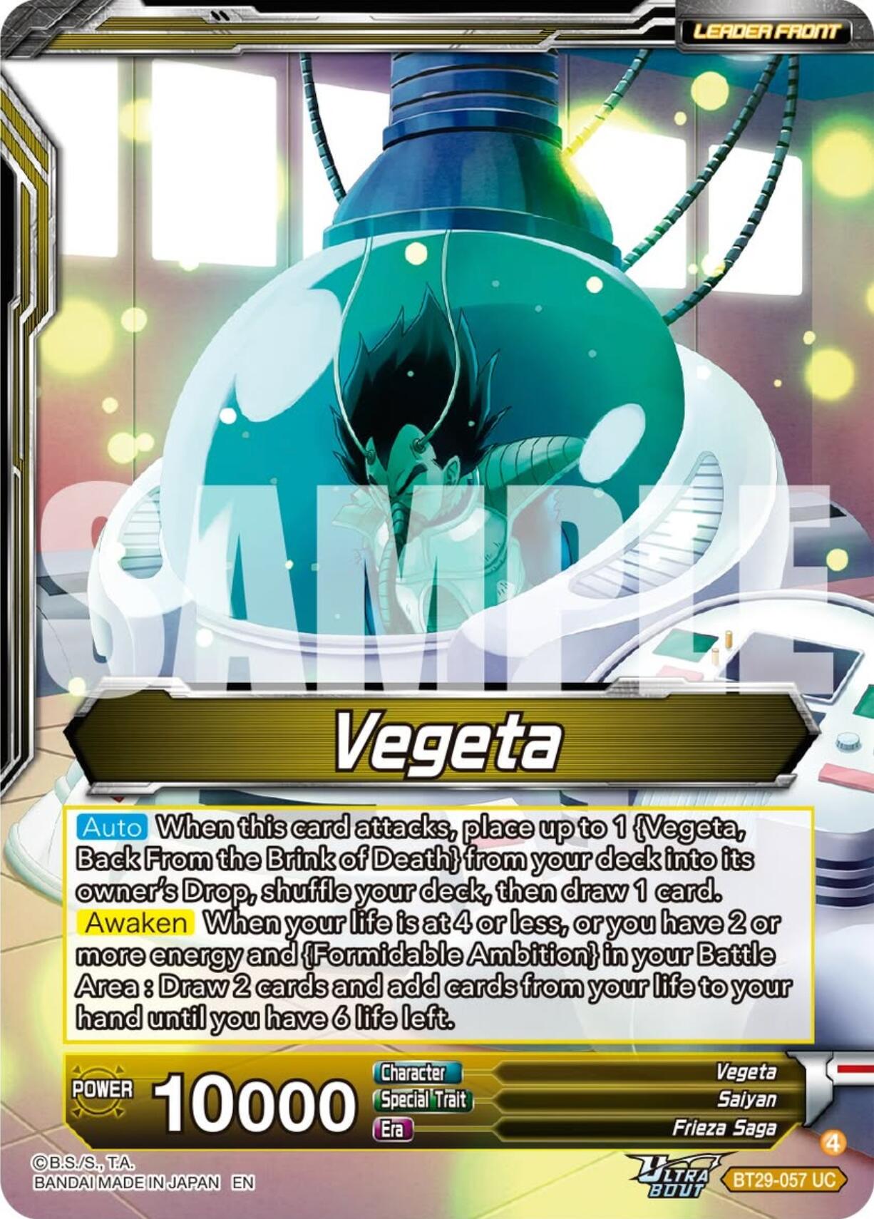 Vegeta // Vegeta, Warrior Race Pride (BT29-057) [Fearsome Rivals] | Pegasus Games WI