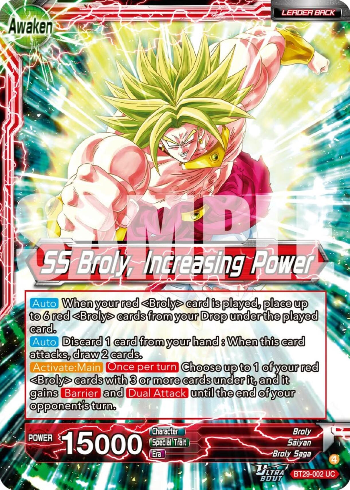 Broly // SS Broly, Increasing Power (BT29-002) [Fearsome Rivals] | Pegasus Games WI