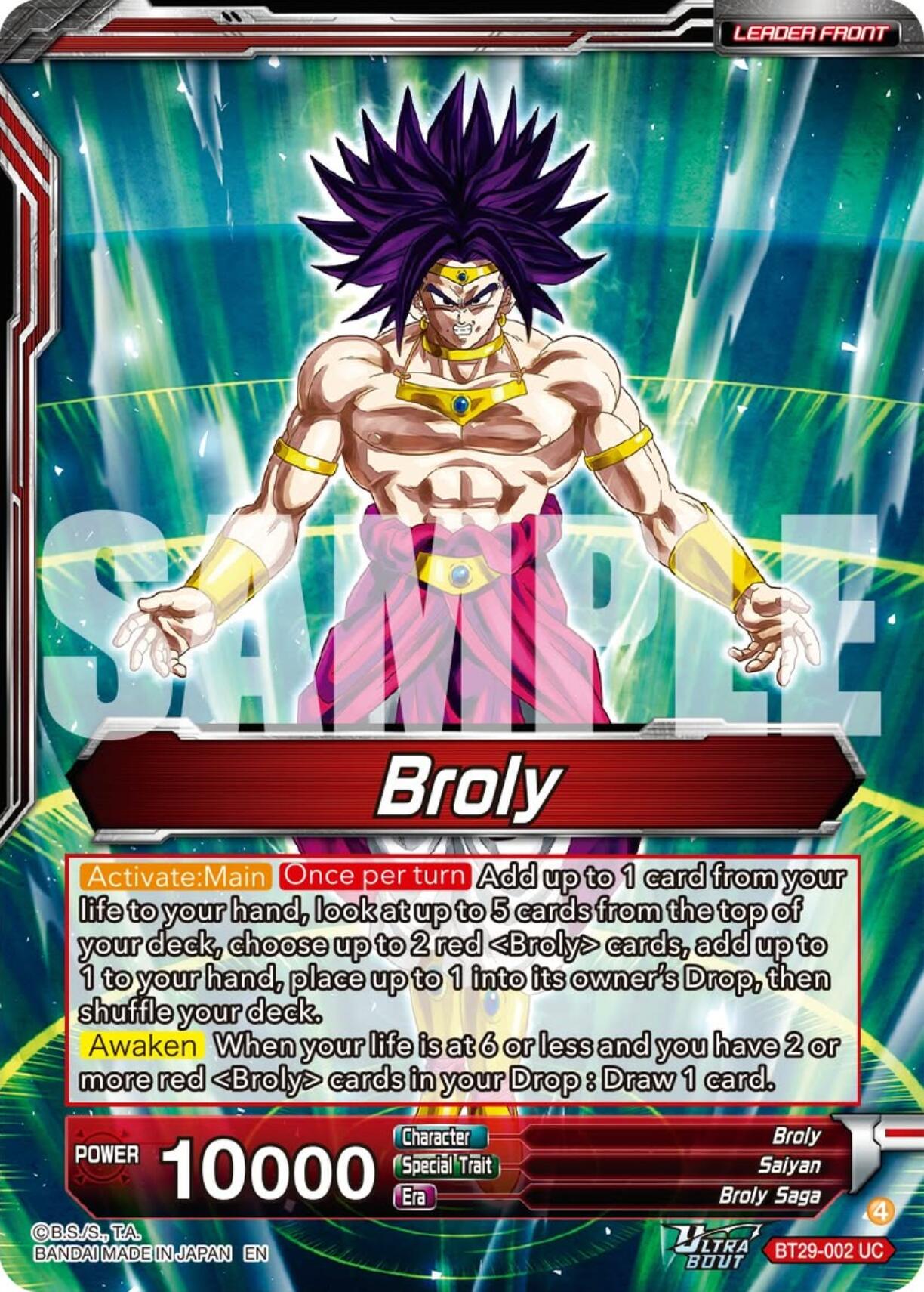 Broly // SS Broly, Increasing Power (BT29-002) [Fearsome Rivals] | Pegasus Games WI