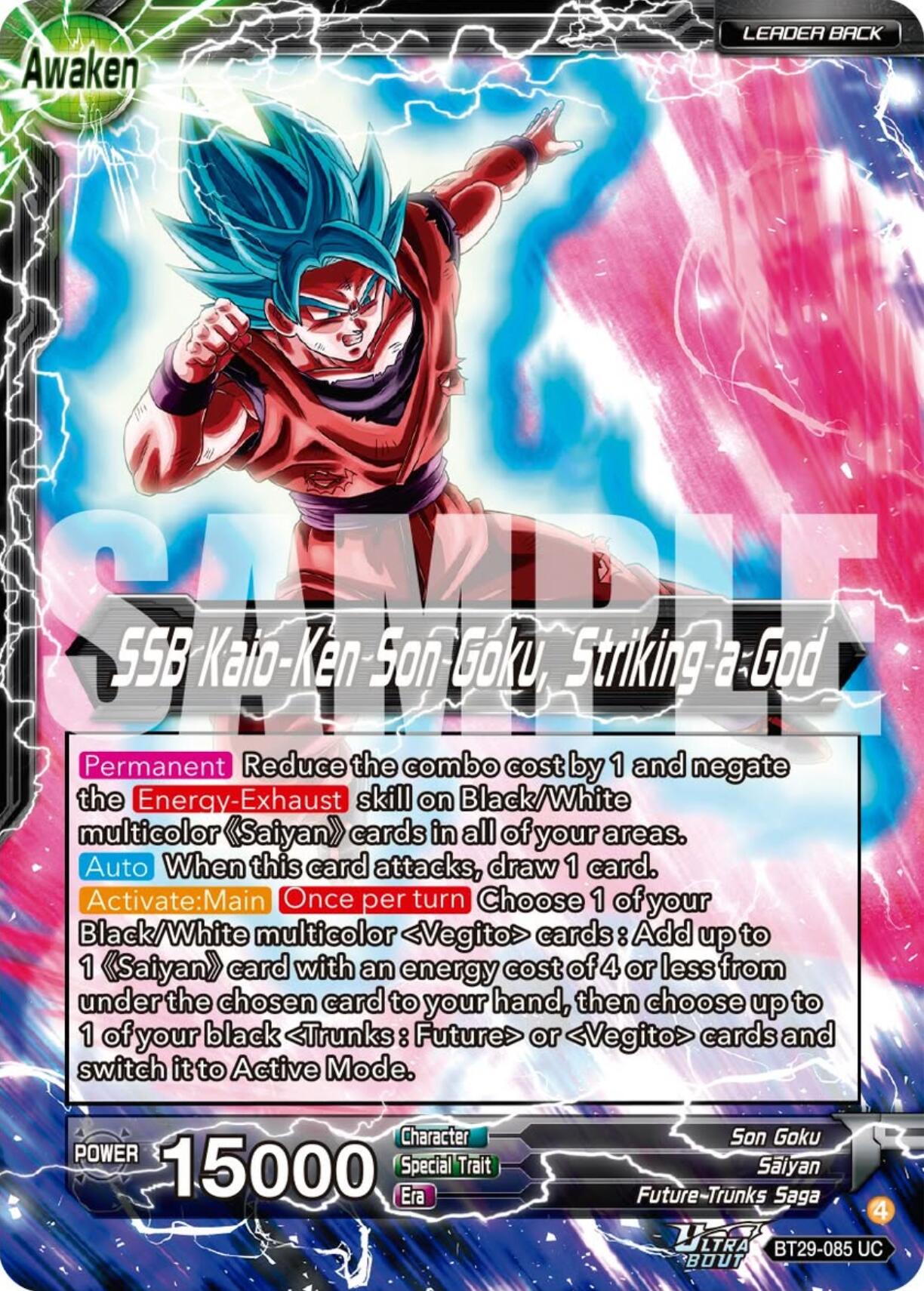 Son Goku // SSB Kaio-Ken Son Goku, Striking a God (BT29-085) [Fearsome Rivals] | Pegasus Games WI