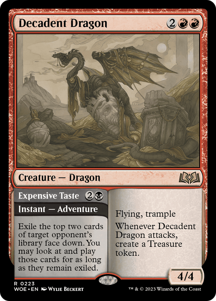 Decadent Dragon // Expensive Taste [Wilds of Eldraine] | Pegasus Games WI